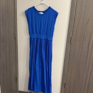 LOFT Royal Blue Sleeveless Maxi Dress